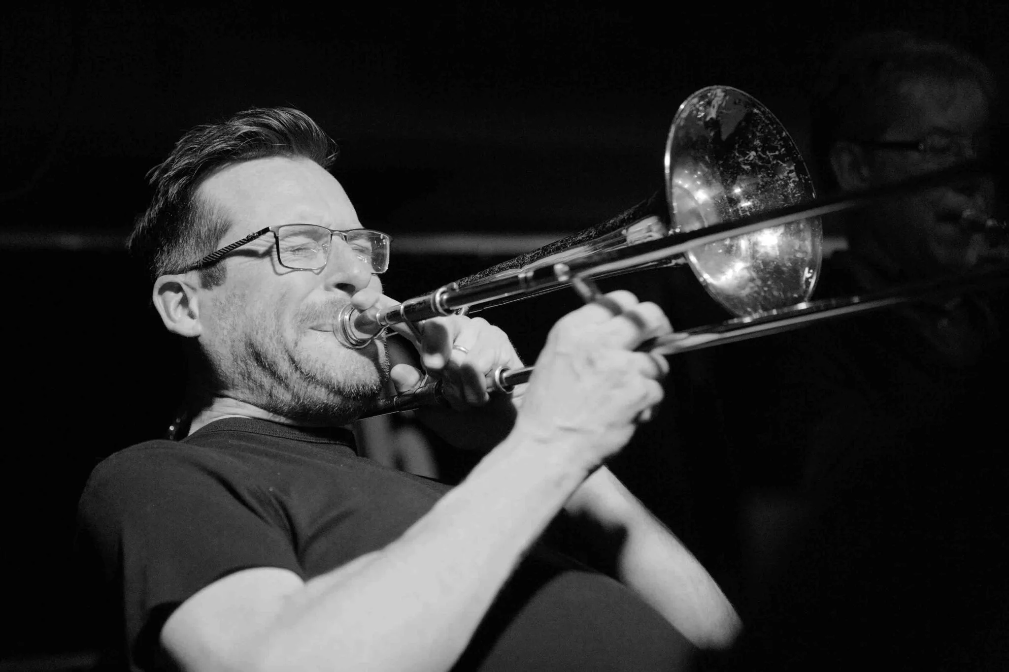 Nichol Thomson - trombone - Horn House - photo by Rob Blackham